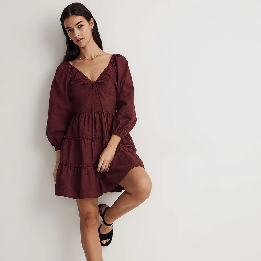 Madewell amalia tiered mini dress
